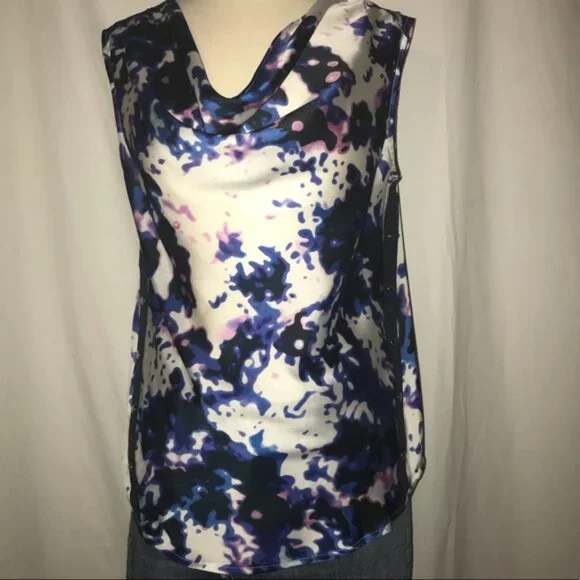 Forenza multi color semi sheer sleeveless top - Picture 1 of 6